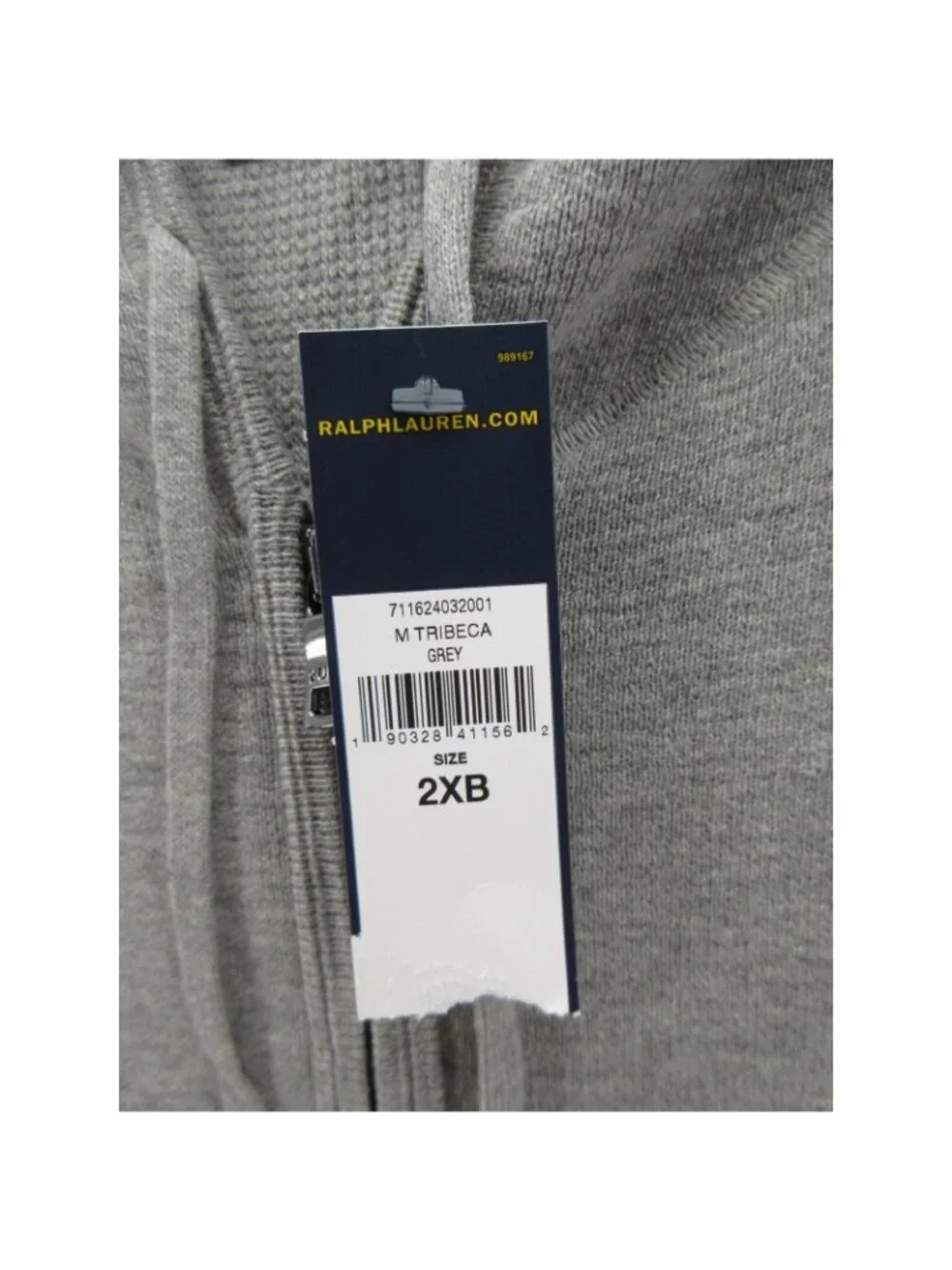 Polo Ralph Lauren Sweater 2XB Cashmere Cotton Cardigan Hoodie Full Zip